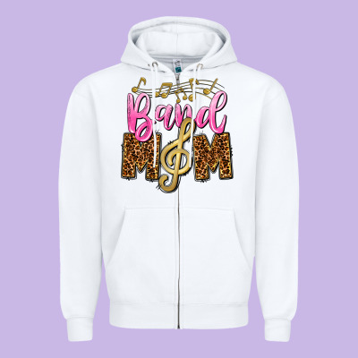 Band Mom Mother's Day Zipper Hoodie Designed By Cowgirlartshop