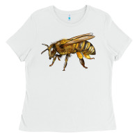 White Bee Side Ladies Tee - LillyAllenDesigns