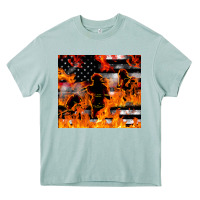 Arona firefighter thin red lin Heavy Core Tee - LillyAllenDesigns