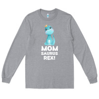 Heather Grey Mommy Saurus Rex Mom Mom Gift Dino Long Sleeve Tee - Bettercallsaul