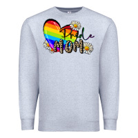 Heather Grey pride mom Premium Sweatshirt - FaDigitalArtStudio