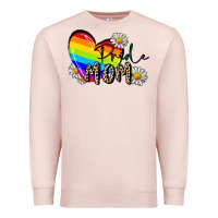 Pale Pink pride mom Premium Sweatshirt - FaDigitalArtStudio