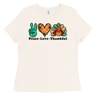 Bone peace love thankful turkey Ladies Tee - Jasminsmagicworld
