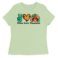 Matcha peace love thankful turkey Ladies Tee - Jasminsmagicworld