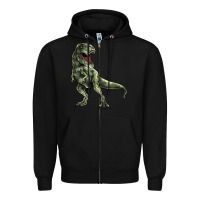 Black T-rex Zipper Hoodie - HowdyJamesFarm
