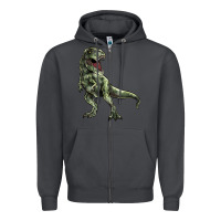 Smoke T-rex Zipper Hoodie - HowdyJamesFarm