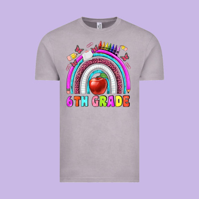 6 Th Grade Vintage Tee Designed By Bundleandbundleshop
