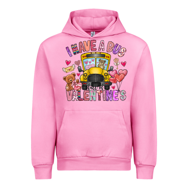 I Have A Bus Full Of Valentines Urban Hoodie by CowhideDigitalArt | Teevron
