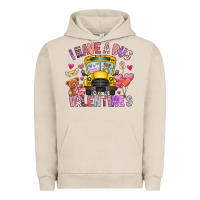 Pigment French Oak i have a bus full of valentines Urban Hoodie - CowhideDigitalArt