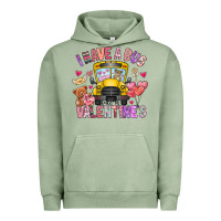 Pigment Oil Green i have a bus full of valentines Urban Hoodie - CowhideDigitalArt