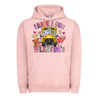 Pigment Salmon i have a bus full of valentines Urban Hoodie - CowhideDigitalArt