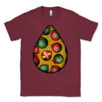 Burgundy christmas  teardrop Classic Tee - BundleAndBundleShop