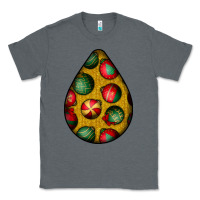 Charcoal Heather christmas  teardrop Classic Tee - BundleAndBundleShop