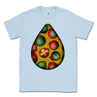 Dusty Blue christmas  teardrop Classic Tee - BundleAndBundleShop