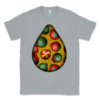 Heather Grey christmas  teardrop Classic Tee - BundleAndBundleShop