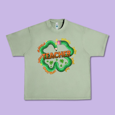 Teacher St Patricks Day Urban Heavy Tee Designed By Lillyallendesigns