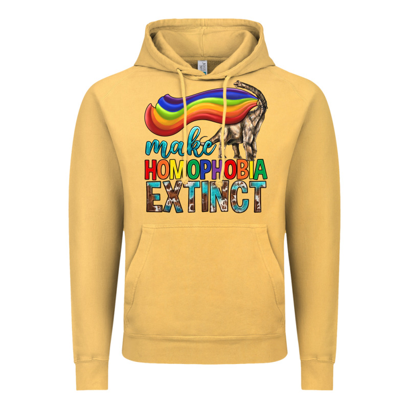 Lgbtq Make Homophobia Extinct Vintage Hoodie by BundleAndBundleShop | Teevron