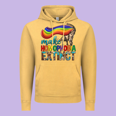 Lgbtq Make Homophobia Extinct Vintage Hoodie Designed By Bundleandbundleshop