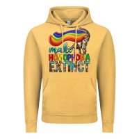Vintage Mustard Lgbtq Make Homophobia Extinct Vintage Hoodie - BundleAndBundleShop