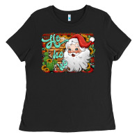 Black ho ho ho santa claus Ladies Tee - Jasminsmagicworld