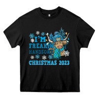 Black im freakin freezin christmas 2023 Heavy Core Tee - NancyCooperArtShop