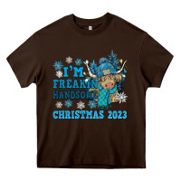 Chocolate Brown im freakin freezin christmas 2023 Heavy Core Tee - NancyCooperArtShop