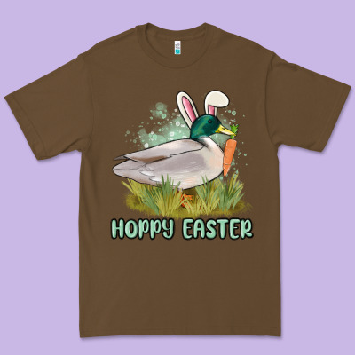 Hoppy Easter Duck Hunting Premium Tee Designed By Maliassmallbusiness