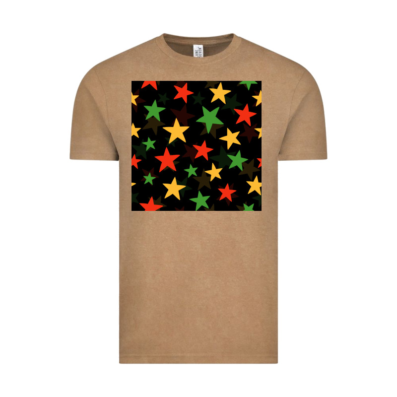 African Color Stars Seamless Pattern Vintage Tee by BundleAndBundleShop | Teevron