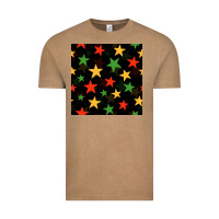 Vintage Coffee african color stars seamless pattern Vintage Tee - BundleAndBundleShop