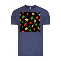 Vintage Denim african color stars seamless pattern Vintage Tee - BundleAndBundleShop