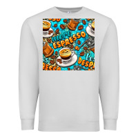 Dove Grey more espresso less despresso coffee with leopard seamless pattern bbs Premium Sweatshirt - BundleAndBundleShop