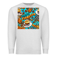Oatmeal Heather more espresso less despresso coffee with leopard seamless pattern bbs Premium Sweatshirt - BundleAndBundleShop