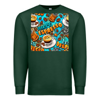 Sports Green more espresso less despresso coffee with leopard seamless pattern bbs Premium Sweatshirt - BundleAndBundleShop