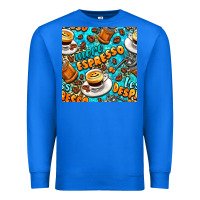 True Royal more espresso less despresso coffee with leopard seamless pattern bbs Premium Sweatshirt - BundleAndBundleShop