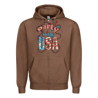 Chestnut Party in the USA 4th of july Zipper Hoodie - HowdyJamesFarm