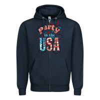 Navy Party in the USA 4th of july Zipper Hoodie - HowdyJamesFarm