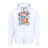 White Party in the USA 4th of july Zipper Hoodie - HowdyJamesFarm