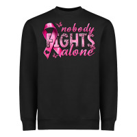 Black nobody fights alone cancer Heavyweight Sweatshirt - NancyCooperArtShop