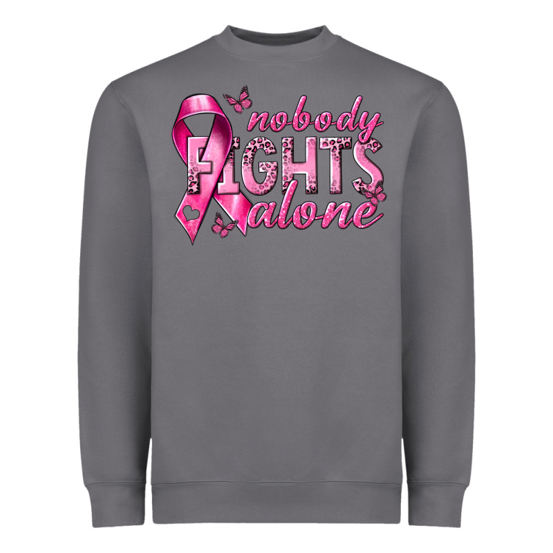 Nobody Fights Alone Cancer Heavyweight Sweatshirt by NancyCooperArtShop | Teevron