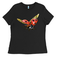 Black Ladybug Flying Ladies Tee - LillyAllenDesigns
