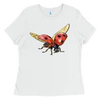 White Ladybug Flying Ladies Tee - LillyAllenDesigns
