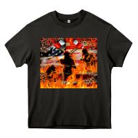 Asphalt Western Firefighters With Thin Red Line Heavy Core Tee - LillyAllenDesigns