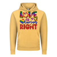 Vintage Mustard Love İs a Human Right Vintage Hoodie - BundleAndBundleShop