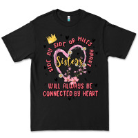 Black side by side or miles apart sisters will always be connected by heart Premium Tee - MaliasSmallBusiness
