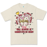 Bone side by side or miles apart sisters will always be connected by heart Premium Tee - MaliasSmallBusiness