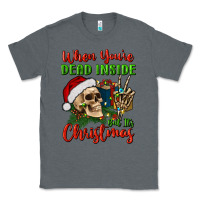 Charcoal Heather when you’re dead inside but it's christmas Classic Tee - BundleAndBundleShop