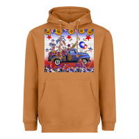 Meerkat Fourth Of July Truck American Flag Heavyweight Hoodie - FaDigitalArtStudio