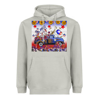 Moon Dust Fourth Of July Truck American Flag Heavyweight Hoodie - FaDigitalArtStudio