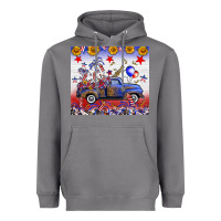 Storm Fourth Of July Truck American Flag Heavyweight Hoodie - FaDigitalArtStudio
