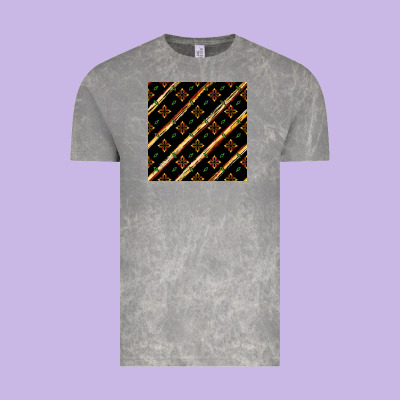 African Floral Seamless Pattern Vintage Tee Designed By Bundleandbundleshop